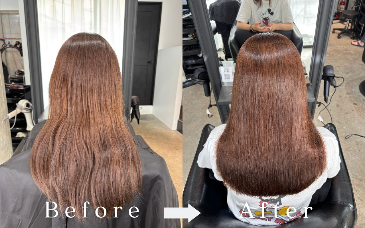 クオライン縮毛矯正 髪質改善 ビフォーアフター BONDZSALON