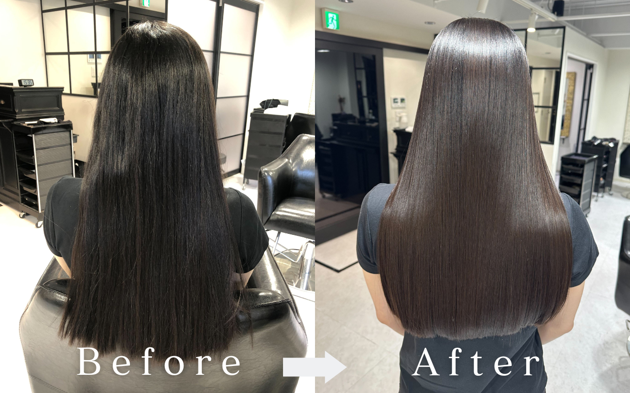 クオライン縮毛矯正 髪質改善 ビフォーアフター BONDZSALON
